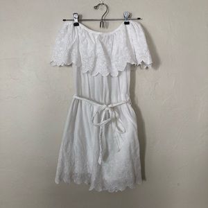 White Eyelet Off the Shoulder Romper •2 for $15•